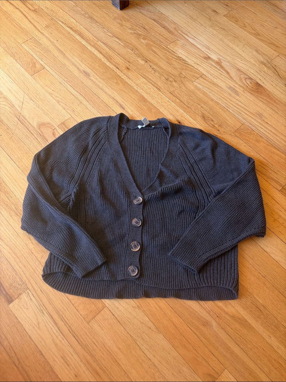 Autumn Cashmere Charcoal Ribbed Knit Top Size XS